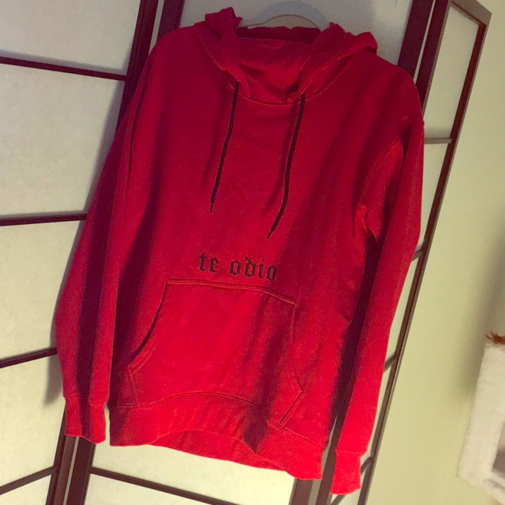 Current Mood Oversized Red Hoodie